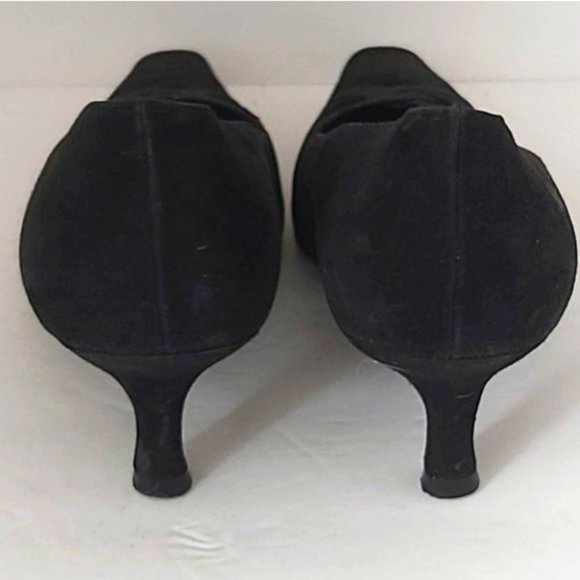 STUART WEITZMAN | Women's Suede Heels Black Size 7.5 - Picture 4 of 8